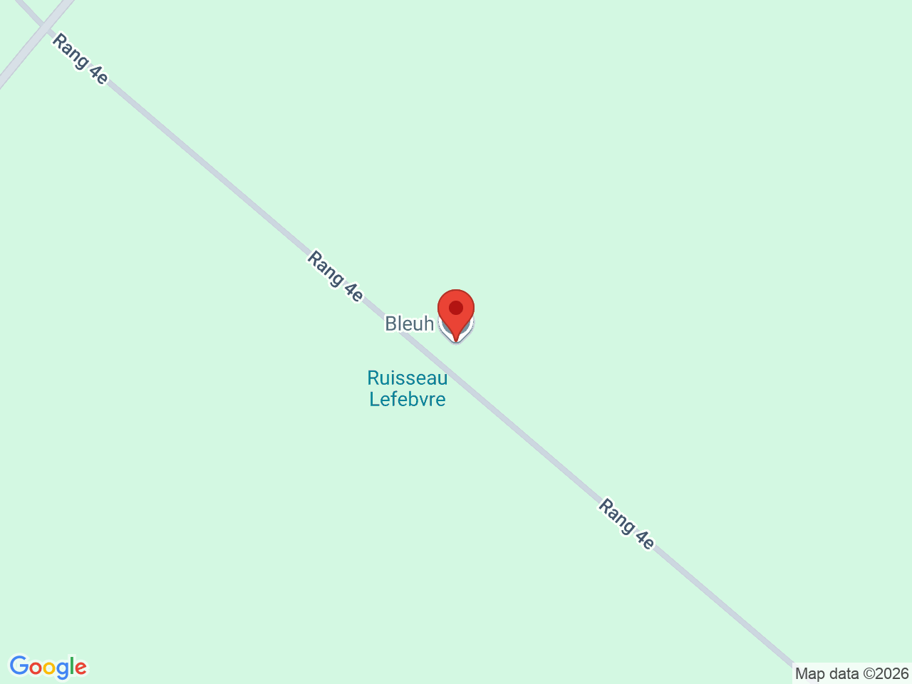 Street map for Bleuh, 5052 Rang 4e, Saint-Lucien QC