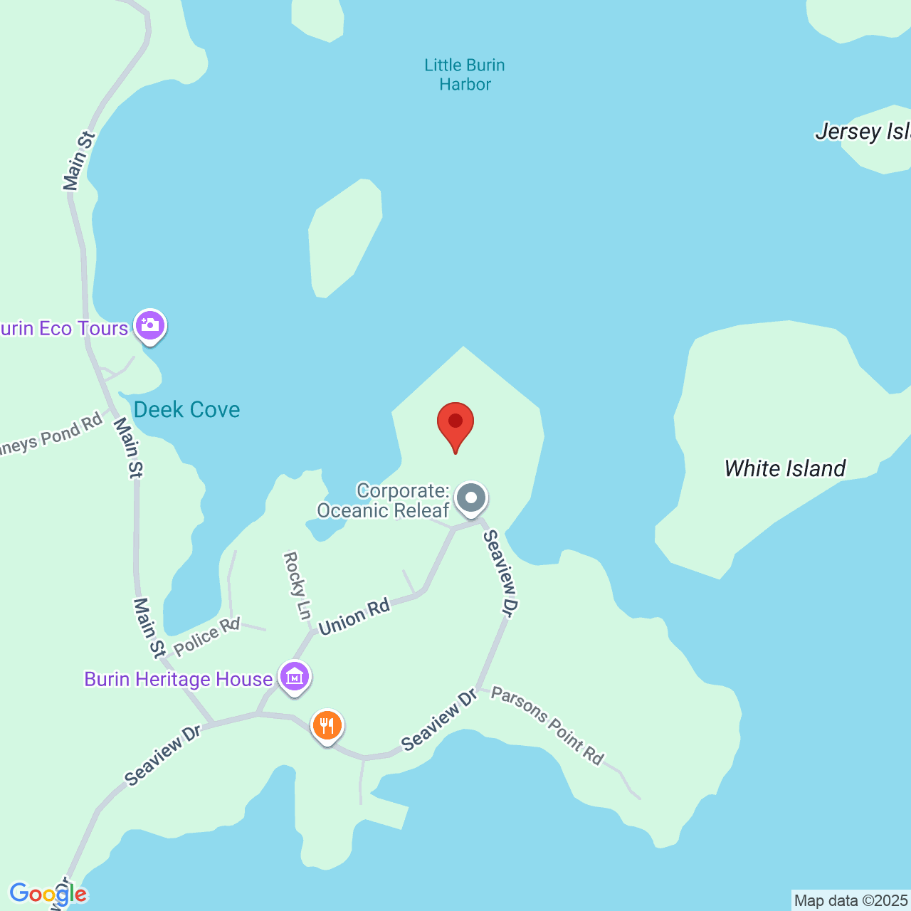 Street map for Oceanic, 1 Seaview Dr, Burin NL