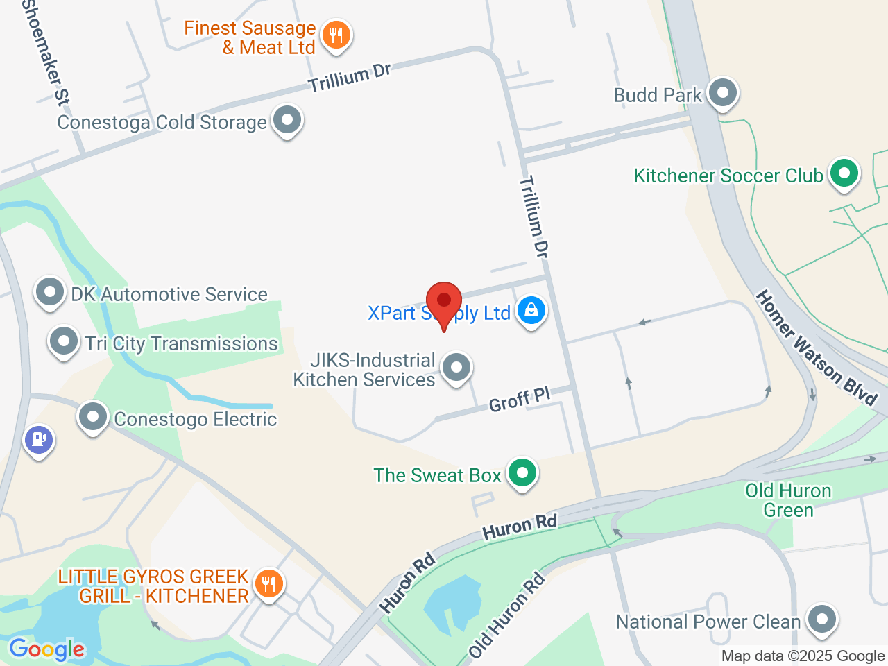 Street map for Deckies, 41 Trillium Park Place, Kitchener ON