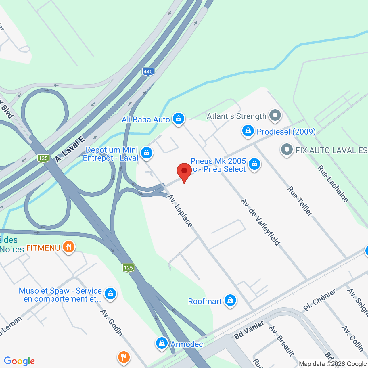 Street map for SublimeCulture, 4460A Avenue des Industries, Laval QC