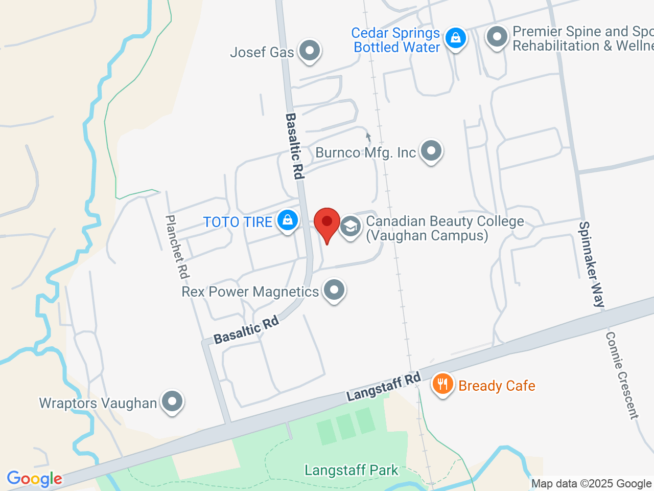 Street map for Flava, 85 Basaltic Rd, Concord ON