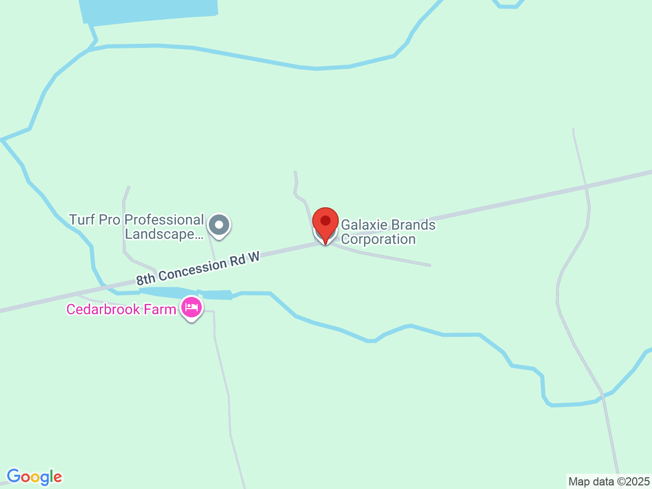 Street map for North of 28, 780 Concession 8 W, Puslinch ON