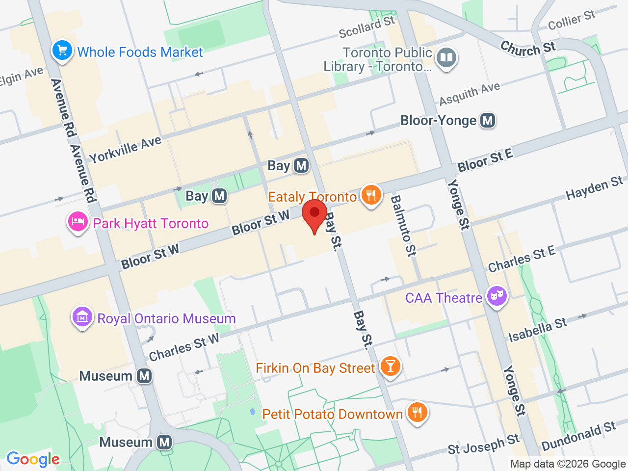 Street map for Hotbox, 77 Bloor St W, Toronto ON
