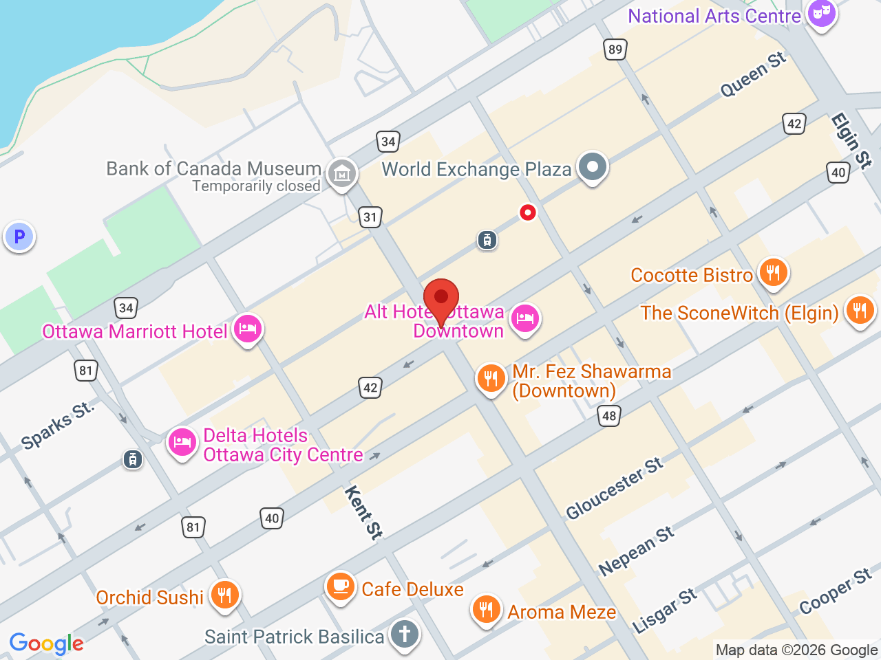 Street map for The Oz Store, PO Box 41185, Ottawa ON
