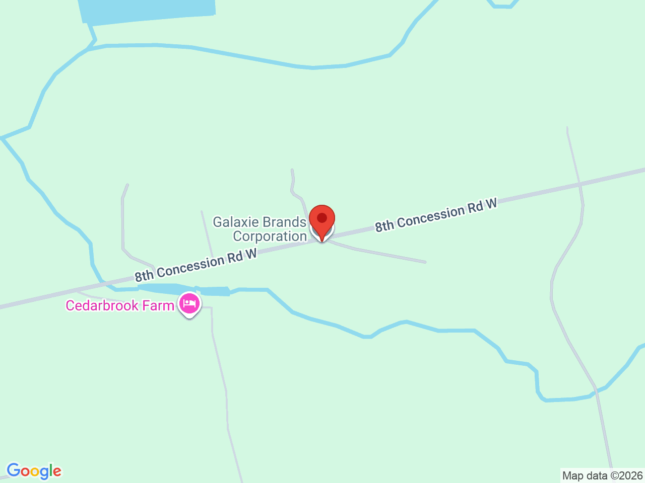 Street map for TobaGrown, 780 Concession 8 W, Puslinch ON