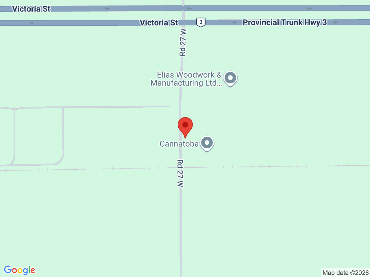 Street map for Wreckroom, 12133 Rd 27W, Morden MB