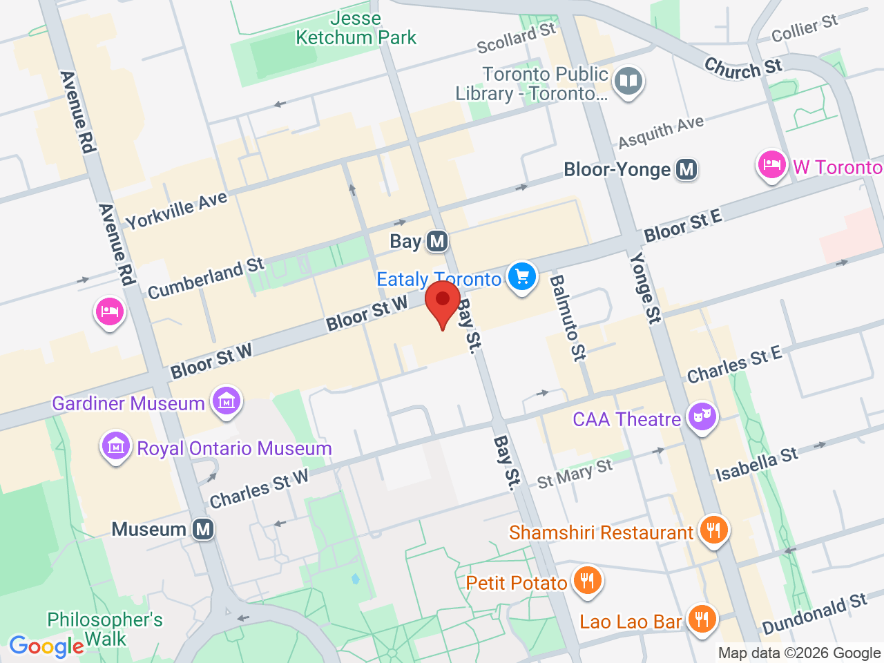 Street map for Skullcrusher by RAD, 77 Bloor St W, Toronto ON