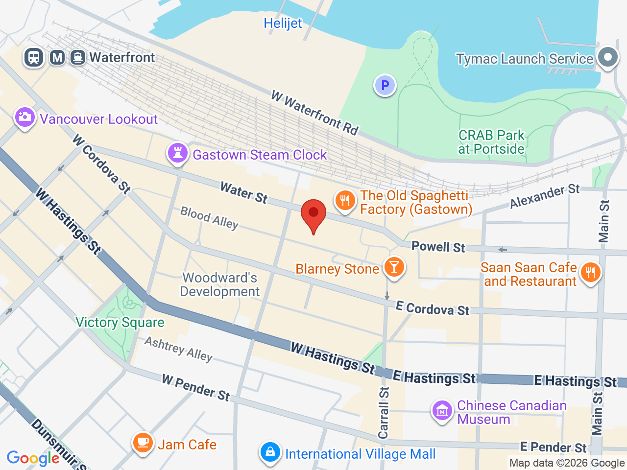 Street map for Yard, 68 Water St, Vancouver BC