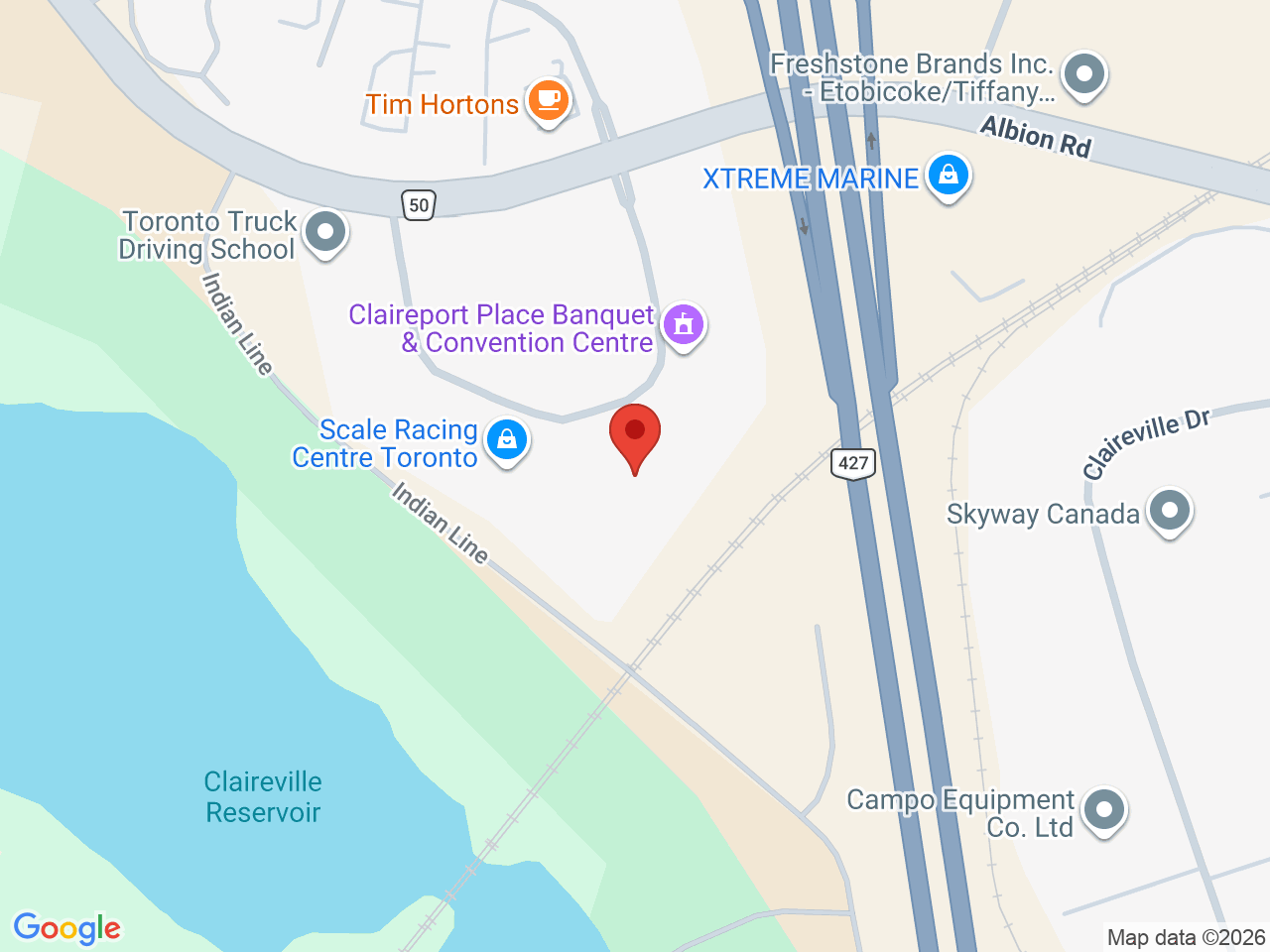 Street map for Cubes, 105 Claireport Cres, Etobicoke ON
