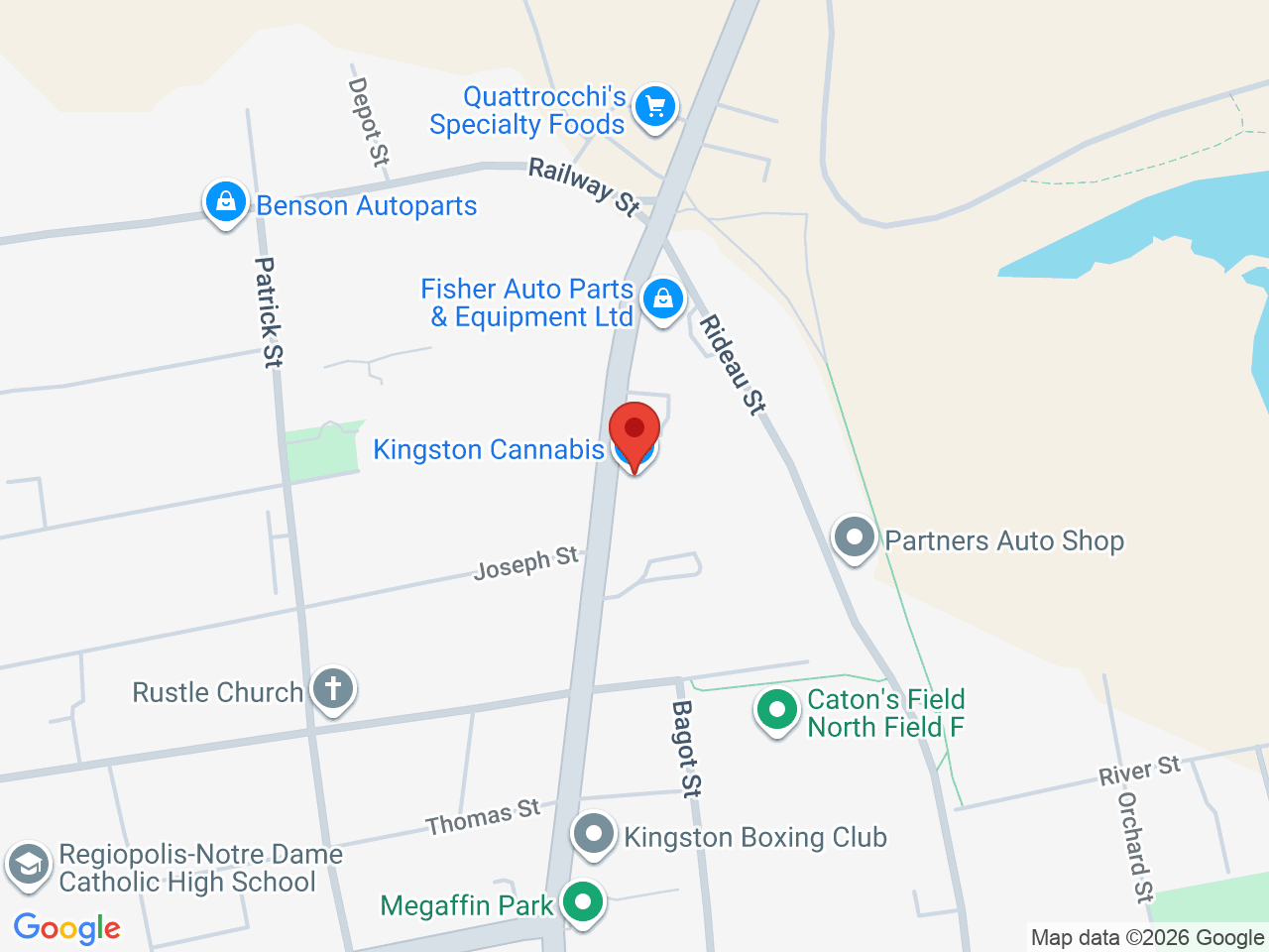 Street map for Kingston Cannabis Inc., 545 Montreal St, Kingston ON