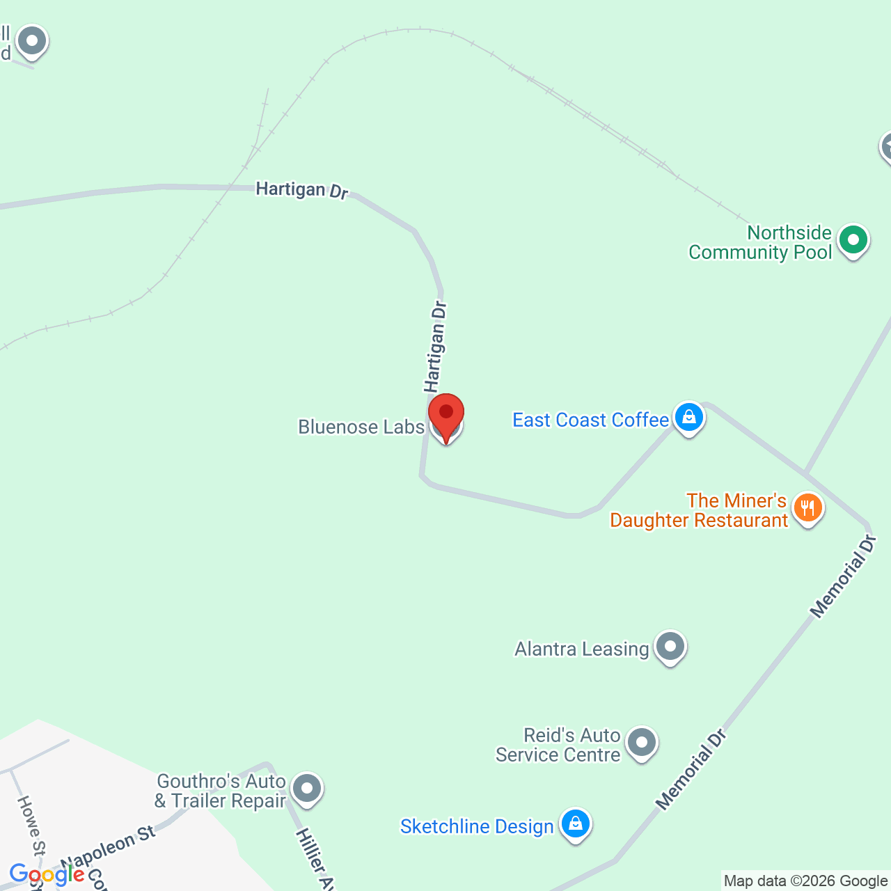Street map for Vape Breton, 115 Hartigan Dr, Sydney Mines NS