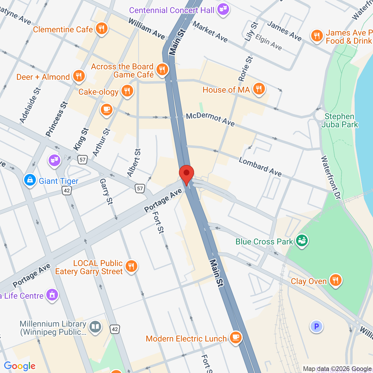 Street map for Unlicensed Producer, 336 Berry St, Winnipeg MB