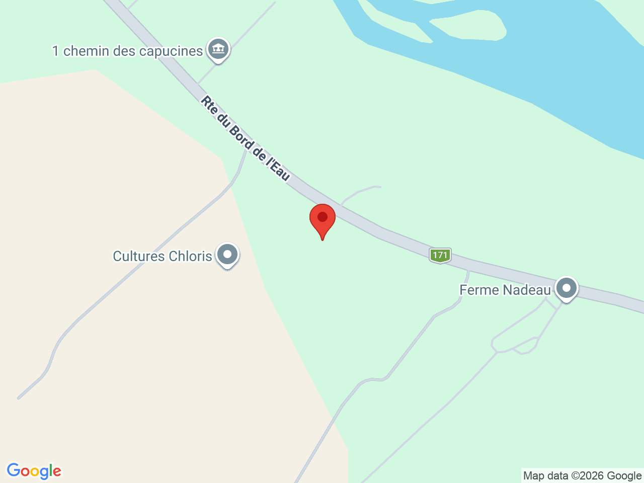 Street map for Cultures Chloris, 363 Rte du Bord de l'Eau, Saint-Bernard QC