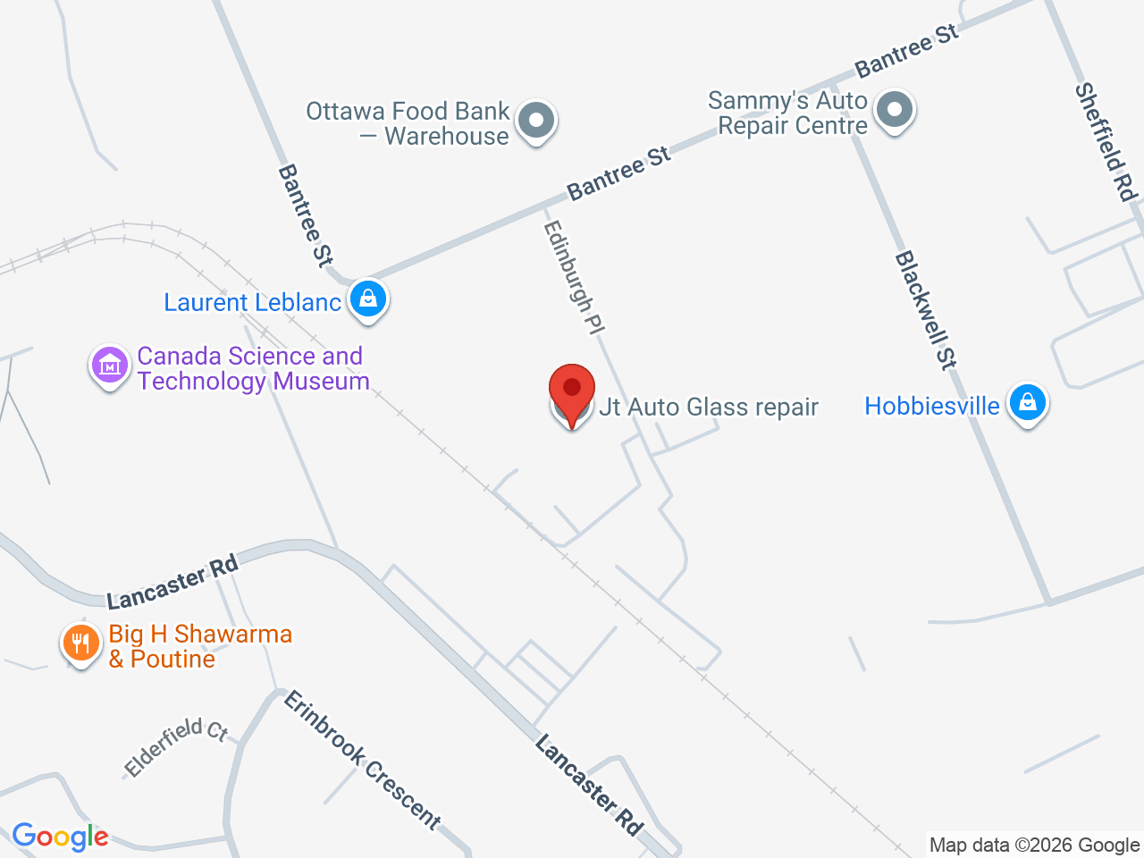 Street map for Lighthouse Cannabis Ottawa, 2596 Edinburgh Place, Unit 2, Ottawa ON